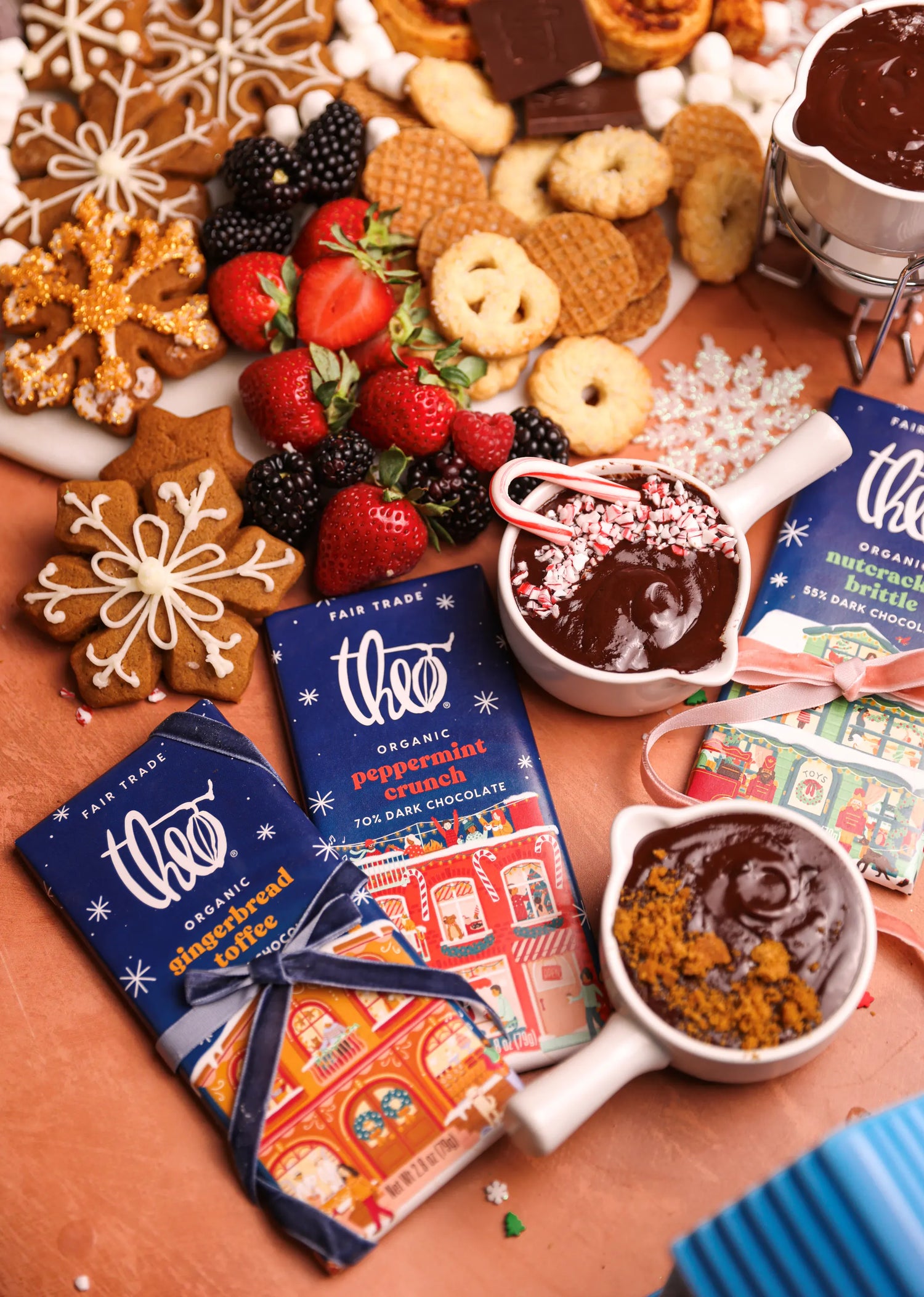 Holiday Chocolate Fondue Dipping Board