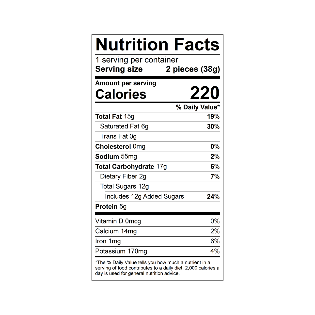 Nutrition facts label for Theo Organic Peanut Butter Cups with 55% dark chocolate