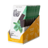 Box of 12 Theo Organic Mint Dark Chocolate with green and orange design.