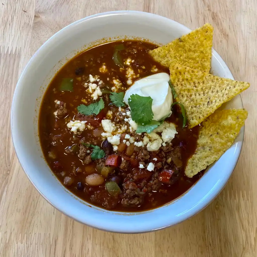 Andrew's Chili with Dark Chocolate