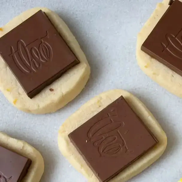 Lemon Chocolate Shortbread Cookies