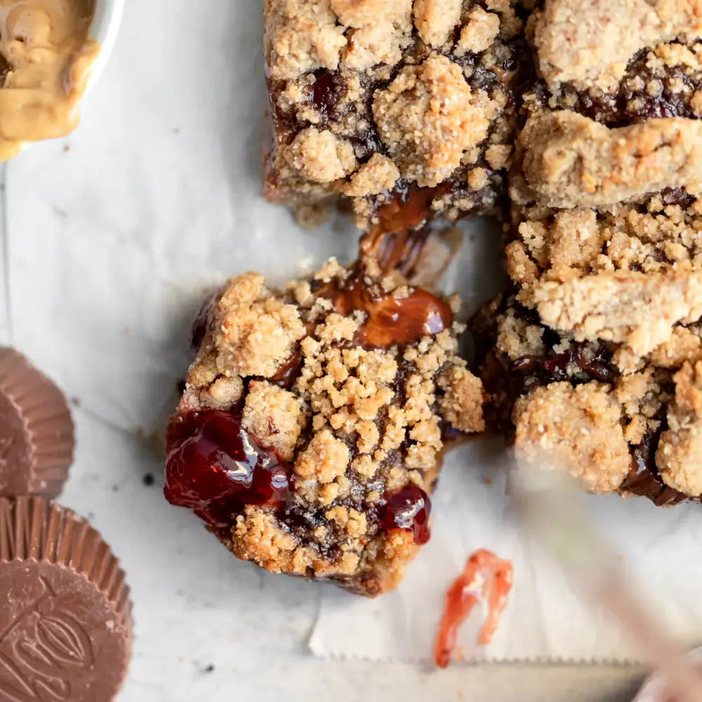 PB&J Crumble Bars