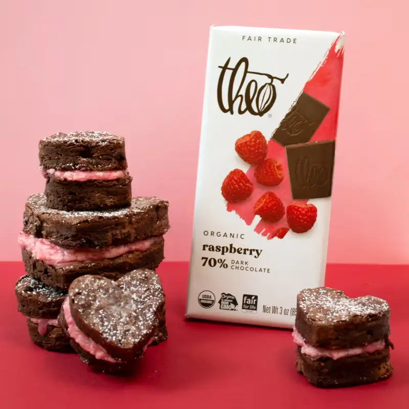 Raspberry Brownie Sandwiches with Fresh Buttercream