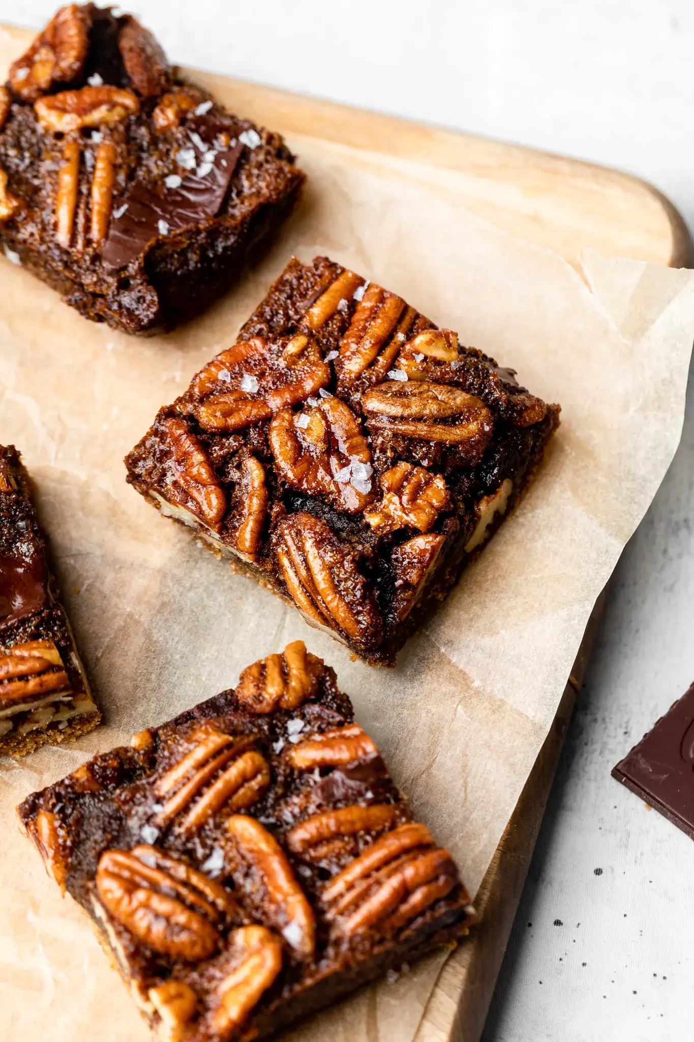 Salted Chocolate Pecan Pie Bars