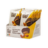 Box of 12 Theo dark chocolate almond butter cups on a white background
