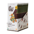 Box of 12 Theo Organic Almond Brittle Crunch 55% Dark Chocolate bars on a white background