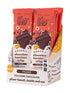 Box of 12 Theo Organic chocolate hazelnut crisps with visible branding and product details.