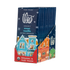 Box of 12 Theo Organic sweet vanilla chocolate bars with festive packaging.