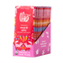 Box of 12 Theo Organic sweet & spicy 55% dark chocolate bars on a white background