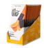 Box of 12 Theo Organic Orange 70% Dark Chocolate bars on a white background