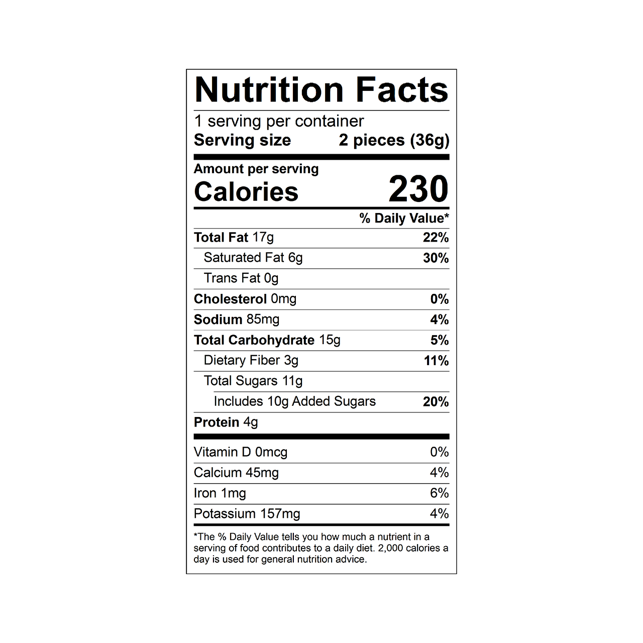 Nutrition facts label for Theo Organic Almond Butter Cups with 55% dark chocolate
