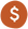 Icon of a dollar sign on a brown circle